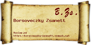 Borsoveczky Zsanett névjegykártya